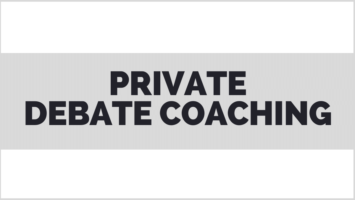 Private debate coach