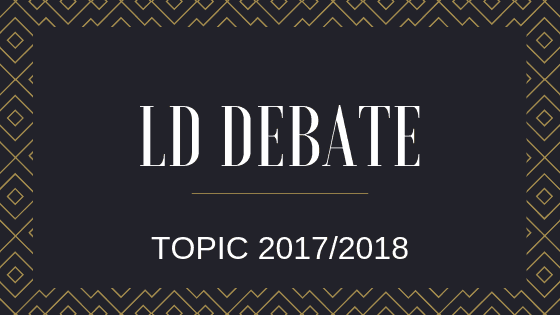 17/18 LD debate topics