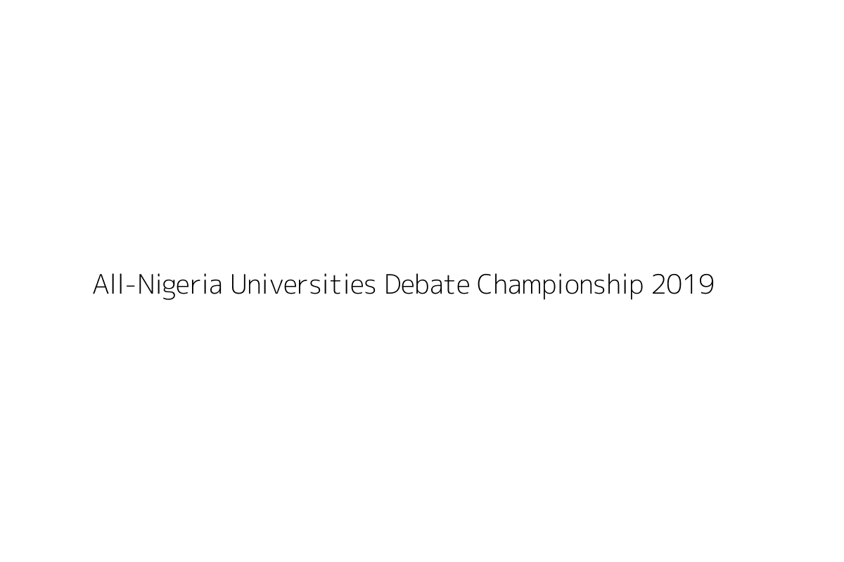 All-Nigeria Universities Debate Championship 2019